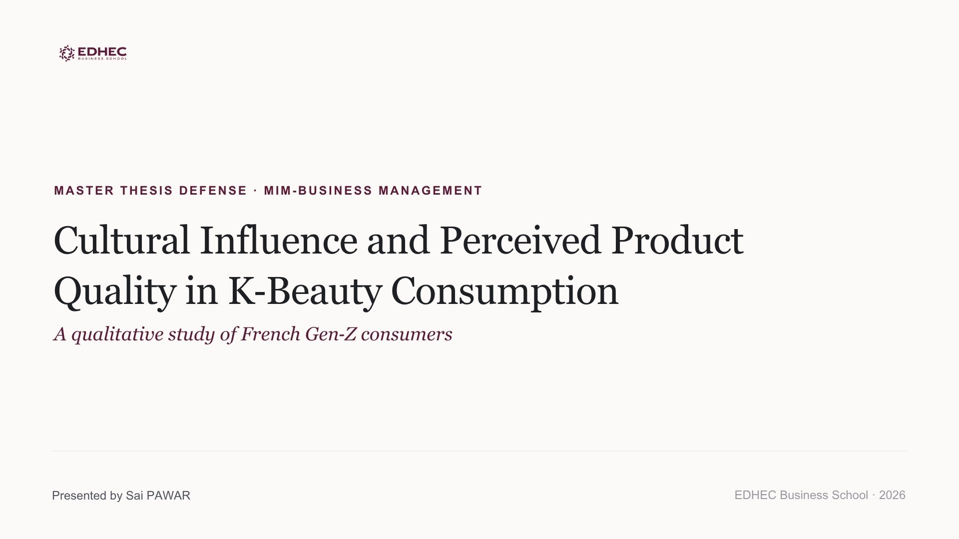Thesis title slide